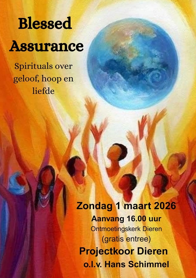 Projectkoor Dieren zingt Spirituals op zondagmiddag 1 maart